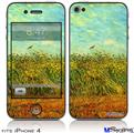iPhone 4 Decal Style Vinyl Skin - Vincent Van Gogh Wheat Field With A Lark (DOES NOT fit newer iPhone 4S)