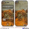 iPhone 4 Decal Style Vinyl Skin - Vincent Van Gogh Wooden Sheds (DOES NOT fit newer iPhone 4S)