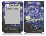 Vincent Van Gogh Starry Night - Decal Style Skin fits Amazon Kindle 3 Keyboard (with 6 inch display)