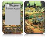 Vincent Van Gogh Flowering Garden With Path - Decal Style Skin fits Amazon Kindle 3 Keyboard (with 6 inch display)