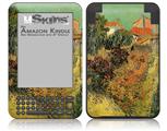 Vincent Van Gogh Garden Behind A House - Decal Style Skin fits Amazon Kindle 3 Keyboard (with 6 inch display)
