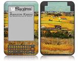 Vincent Van Gogh Harvest At La Crau With Montmajour In The Background - Decal Style Skin fits Amazon Kindle 3 Keyboard (with 6 inch display)