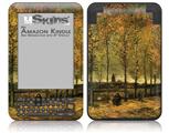 Vincent Van Gogh Lane With Poplars - Decal Style Skin fits Amazon Kindle 3 Keyboard (with 6 inch display)