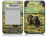 Vincent Van Gogh Two Peasant Women Digging In Field With Snow - Decal Style Skin fits Amazon Kindle 3 Keyboard (with 6 inch display)