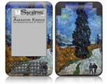 Vincent Van Gogh Van Gogh - Country Road In Provence By Night - Decal Style Skin fits Amazon Kindle 3 Keyboard (with 6 inch display)