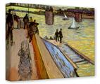 Gallery Wrapped 11x14x1.5  Canvas Art - Vincent Van Gogh Bridge
