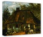 Gallery Wrapped 11x14x1.5  Canvas Art - Vincent Van Gogh Cottage