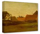 Gallery Wrapped 11x14x1.5  Canvas Art - Vincent Van Gogh Farmhouses