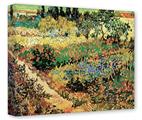 Gallery Wrapped 11x14x1.5  Canvas Art - Vincent Van Gogh Flowering Garden With Path