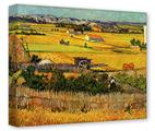 Gallery Wrapped 11x14x1.5  Canvas Art - Vincent Van Gogh Harvest At La Crau With Montmajour In The Background