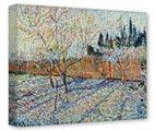 Gallery Wrapped 11x14x1.5  Canvas Art - Vincent Van Gogh Orchard With Cypress