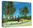 Gallery Wrapped 11x14x1.5  Canvas Art - Vincent Van Gogh Outskirts