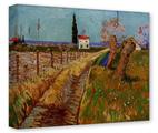 Gallery Wrapped 11x14x1.5  Canvas Art - Vincent Van Gogh Path Through A Field With Willows