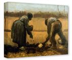 Gallery Wrapped 11x14x1.5  Canvas Art - Vincent Van Gogh Planting