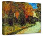 Gallery Wrapped 11x14x1.5  Canvas Art - Vincent Van Gogh Public Park
