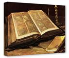 Gallery Wrapped 11x14x1.5  Canvas Art - Vincent Van Gogh Still Life With Bible
