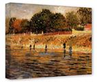 Gallery Wrapped 11x14x1.5  Canvas Art - Vincent Van Gogh The Banks Of The Seine