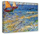 Gallery Wrapped 11x14x1.5  Canvas Art - Vincent Van Gogh The Sea At Saintes-Maries