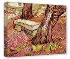 Gallery Wrapped 11x14x1.5  Canvas Art - Vincent Van Gogh The Stone Bench In The Garden Of Saint-Paul Hospital