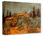 Gallery Wrapped 11x14x1.5  Canvas Art - Vincent Van Gogh Wooden Sheds