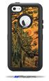 Vincent Van Gogh Pine Trees Against A Red Sky With Setting Sun - Decal Style Vinyl Skin fits Otterbox Defender iPhone 5C Case (CASE SOLD SEPARATELY)