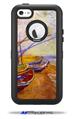 Vincent Van Gogh Boats Of Saintes-Maries - Decal Style Vinyl Skin fits Otterbox Defender iPhone 5C Case (CASE SOLD SEPARATELY)