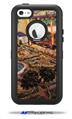 Vincent Van Gogh The Courtyard Of The Hospital At Arles - Decal Style Vinyl Skin fits Otterbox Defender iPhone 5C Case (CASE SOLD SEPARATELY)