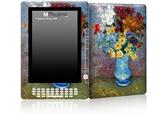 Vincent Van Gogh Flowers In A Blue Vase - Decal Style Skin for Amazon Kindle DX