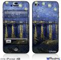 iPhone 4S Decal Style Vinyl Skin - Vincent Van Gogh Starry Night Over The Rhone