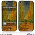 iPhone 4S Decal Style Vinyl Skin - Vincent Van Gogh Alyscamps