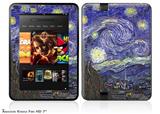 Vincent Van Gogh Starry Night Decal Style Skin fits 2012 Amazon Kindle Fire HD 7 inch