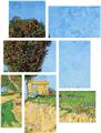 Vincent Van Gogh A Lane near Arles - 7 Piece Fabric Peel and Stick Wall Skin Art (50x38 inches)