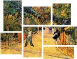 Vincent Van Gogh Entrance To The Public Park In Arles - 7 Piece Fabric Peel and Stick Wall Skin Art (50x38 inches)