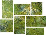 Vincent Van Gogh Grass - 7 Piece Fabric Peel and Stick Wall Skin Art (50x38 inches)