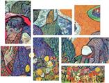 Vincent Van Gogh Promenade In Arles - 7 Piece Fabric Peel and Stick Wall Skin Art (50x38 inches)
