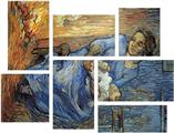 Vincent Van Gogh Rake - 7 Piece Fabric Peel and Stick Wall Skin Art (50x38 inches)