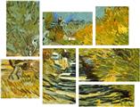 Vincent Van Gogh Saint-Remy - 7 Piece Fabric Peel and Stick Wall Skin Art (50x38 inches)