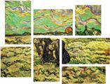 Vincent Van Gogh Two Peasant Women Digging In Field With Snow - 7 Piece Fabric Peel and Stick Wall Skin Art (50x38 inches)