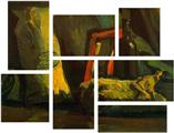 Vincent Van Gogh Two Sacks - 7 Piece Fabric Peel and Stick Wall Skin Art (50x38 inches)