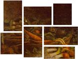 Vincent Van Gogh Vegetables - 7 Piece Fabric Peel and Stick Wall Skin Art (50x38 inches)